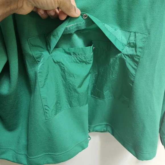 NWT Happily Grey 1/4 Zip Pullover Top Athleisure Comfy Set Green Size XL - Picture 9 of 12